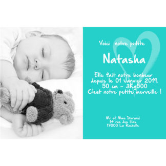 Faire-part magnet Natasha