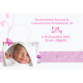 Faire-part magnet Lilly