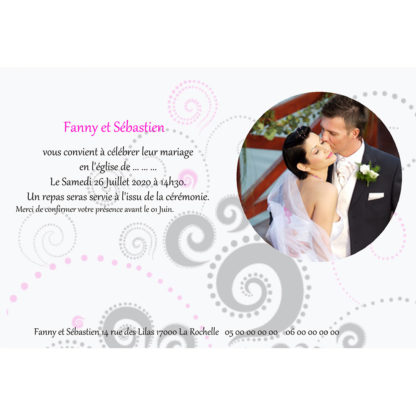 Faire part magnet Fanny et Sébastien
