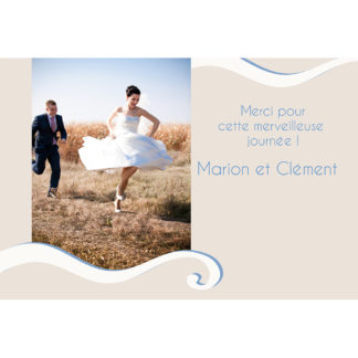 Magnet remerciement Marion et Clément