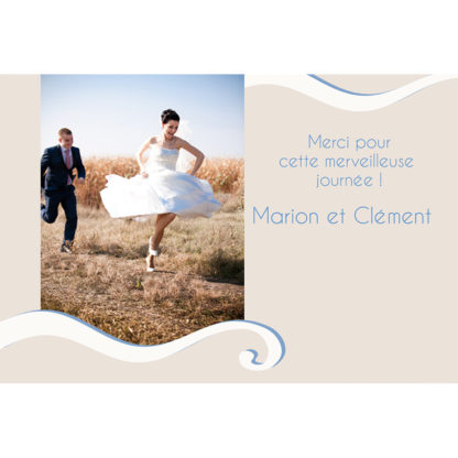 Magnet remerciement Marion et Clément