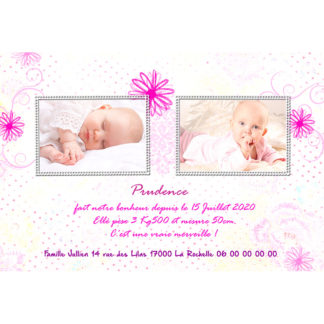 Faire-part magnet Prudence