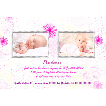 Faire-part magnet Prudence