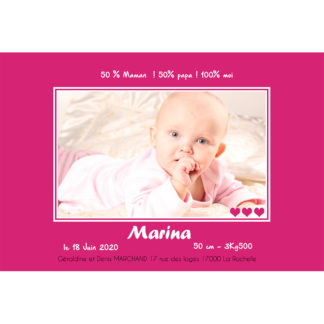 Faire-part magnet Marina