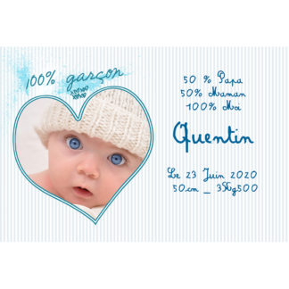 Faire-part magnet Quentin