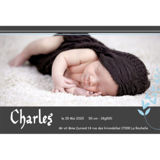 Faire-part magnet Charles