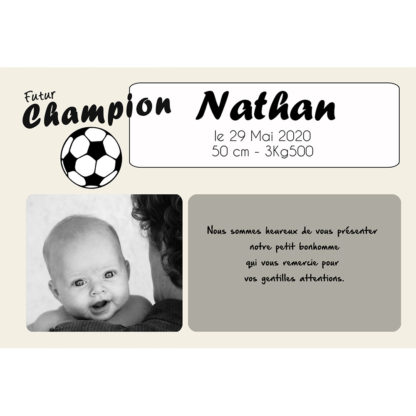 Faire-part magnet Nathan