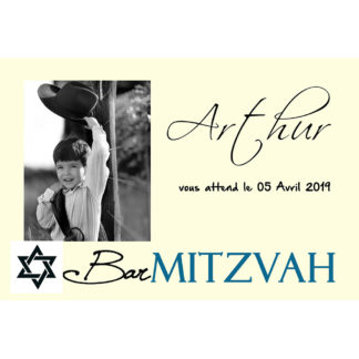 Faire part magnet bar mizvah Arthur
