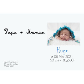 Faire-part magnet Hugo