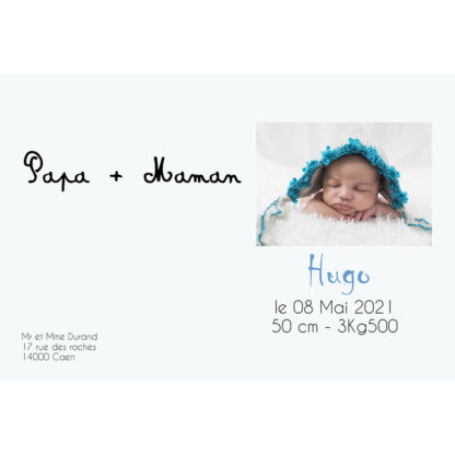 Faire-part magnet Hugo