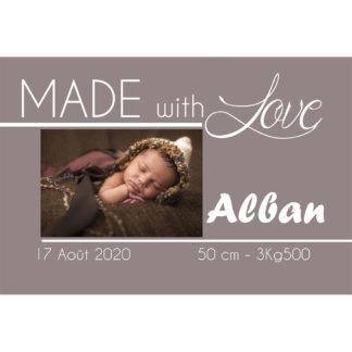 Faire-part magnet Alban