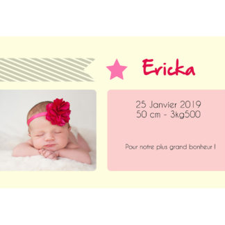 Faire-part magnet Ericka