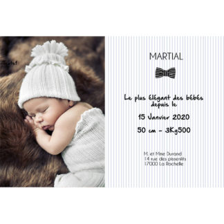 Faire-part magnet Martial