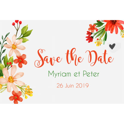 Save the date Myriam et Peter