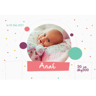 Faire-part magnet Anaé