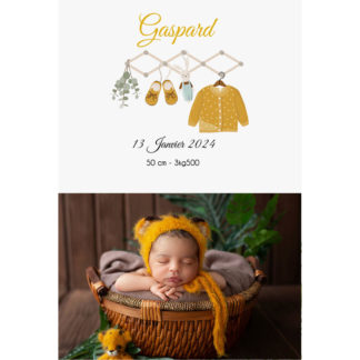 Faire-part magnet Gaspard